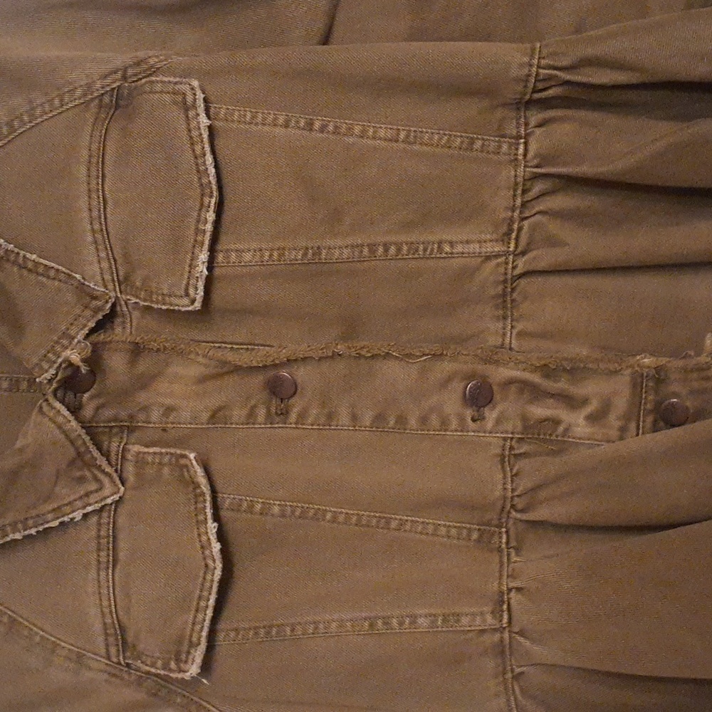 FREE PEOPLE willow denim peplum jacket.